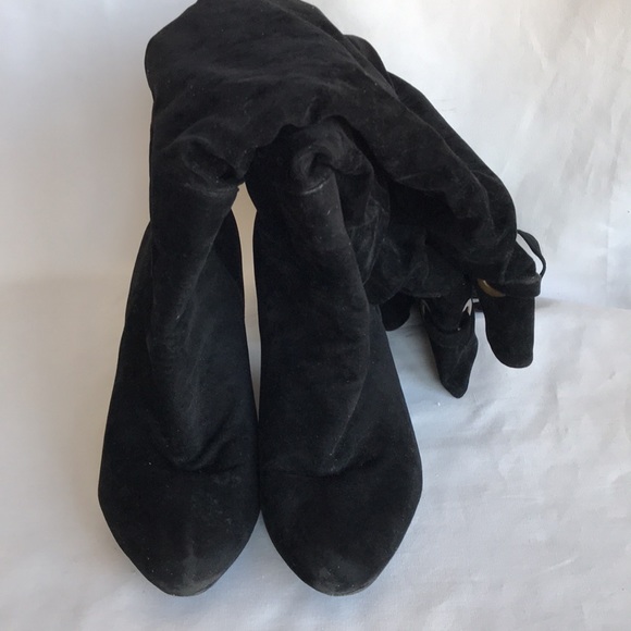 Black tie-top boots - Picture 10 of 10